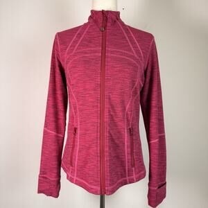 Lululemon Define Jacket Size 8 Pink Full Zip Thumbholes Diamond Berry Yoga Run